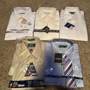 5 dress shirts brand new size Large
